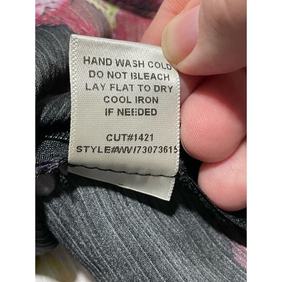 Willow & Clay Womens Small Floral Bustier Corset Style Tank Top Black USA Made - Picture 9 of 9